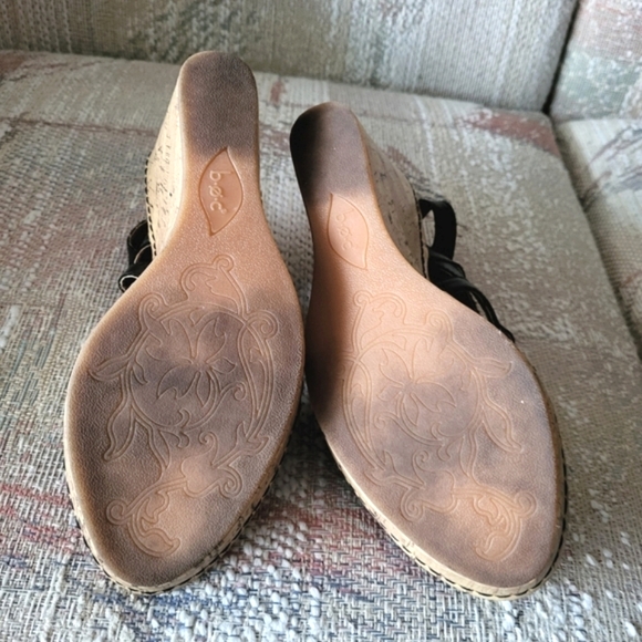 B.O.C Born Concept Brygida Black Cork Wedge Platform Slingback Sandals Size 8 - Picture 9 of 10